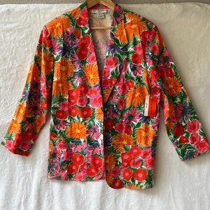NWT Deadstock Vintage Floral Blazer, Cathy Daniels, Size Medium​